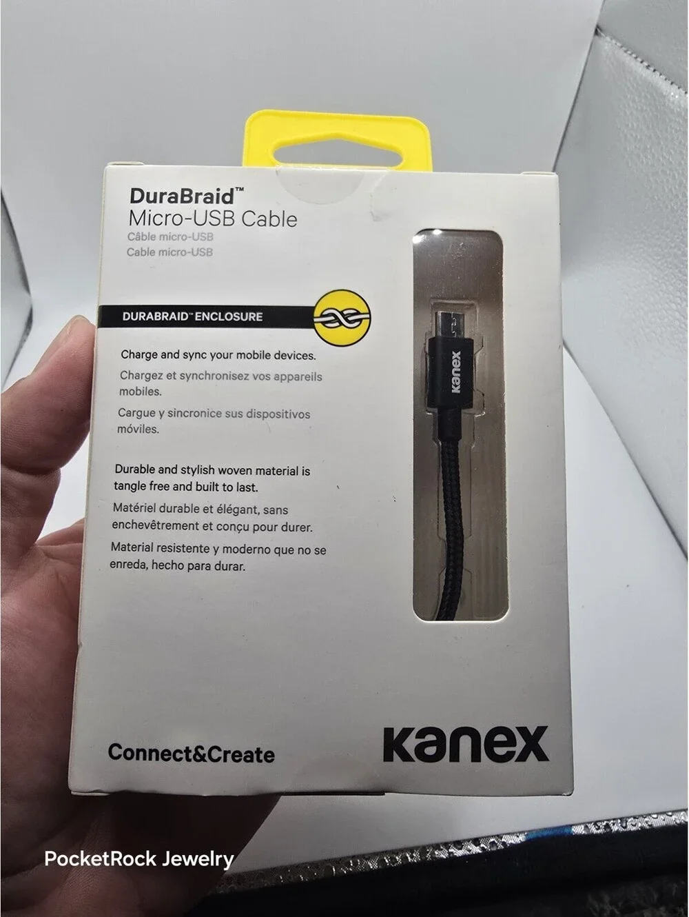 Kanex DuraBraid Premium USB to USB-C Charging Cable 4' Black NIB B